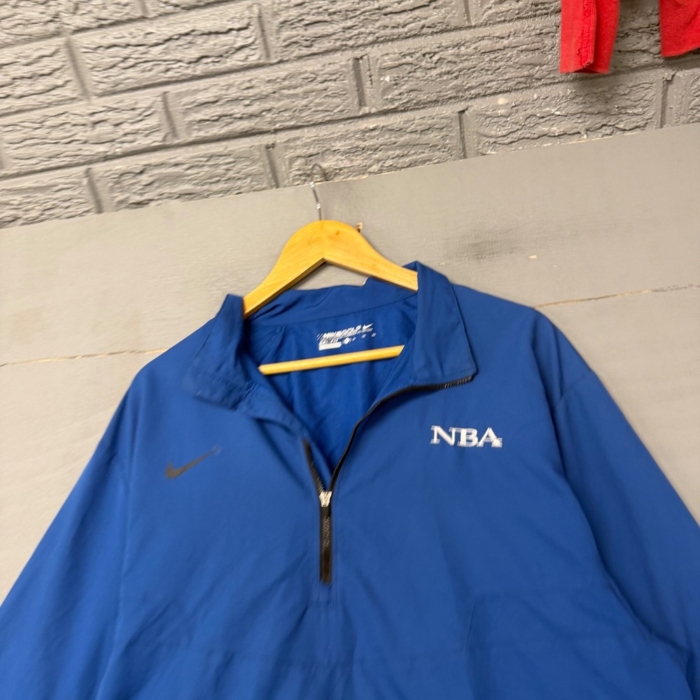 Nike Golf NBA Dri-FIT Mens XL Half Zip Pullover Jacket Blue Windbreaker 4605
